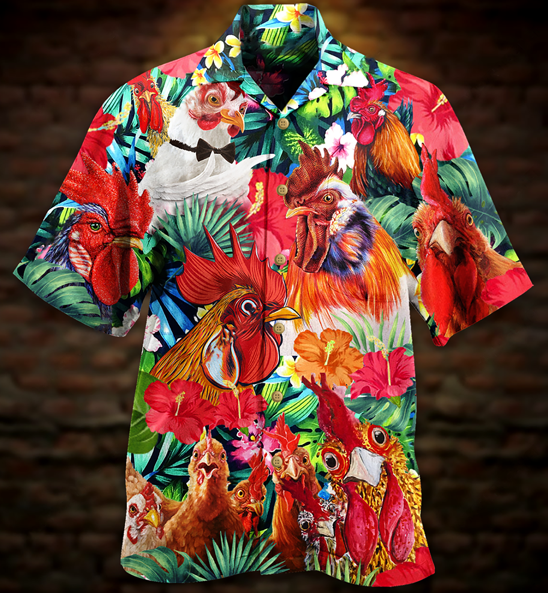 Chicken Love Farm Wonder - Hawaiian Shirt 