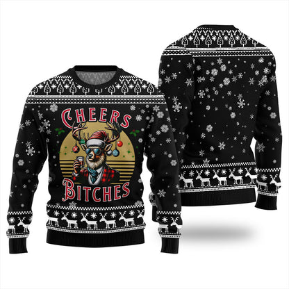 Cheer Reindeer Funny Christmas Sweater