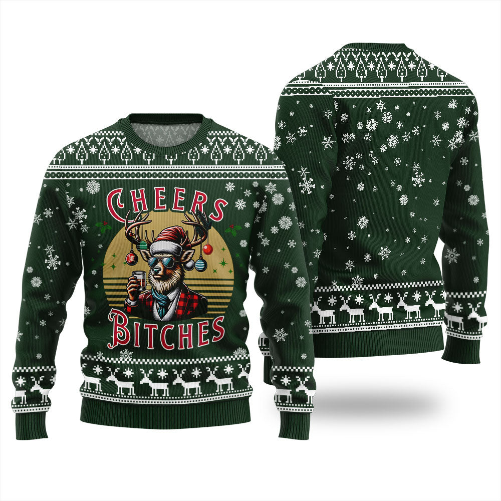Cheer Reindeer Funny Christmas Sweater