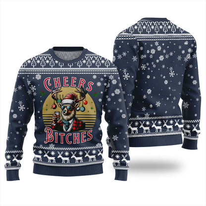 Cheer Reindeer Funny Christmas Sweater