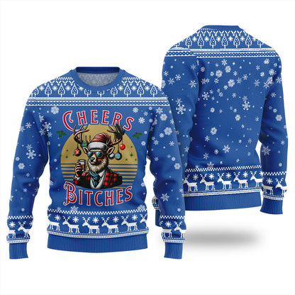 Cheer Reindeer Funny Christmas Sweater