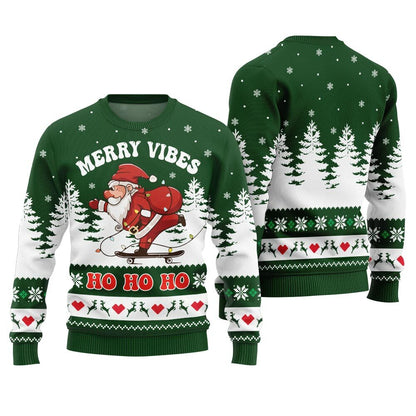 Merry Vibes Ho Ho Ho Christmas Sweater