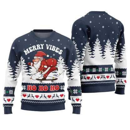 Merry Vibes Ho Ho Ho Christmas Sweater