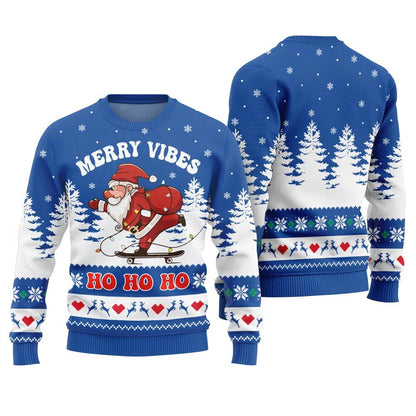 Merry Vibes Ho Ho Ho Christmas Sweater