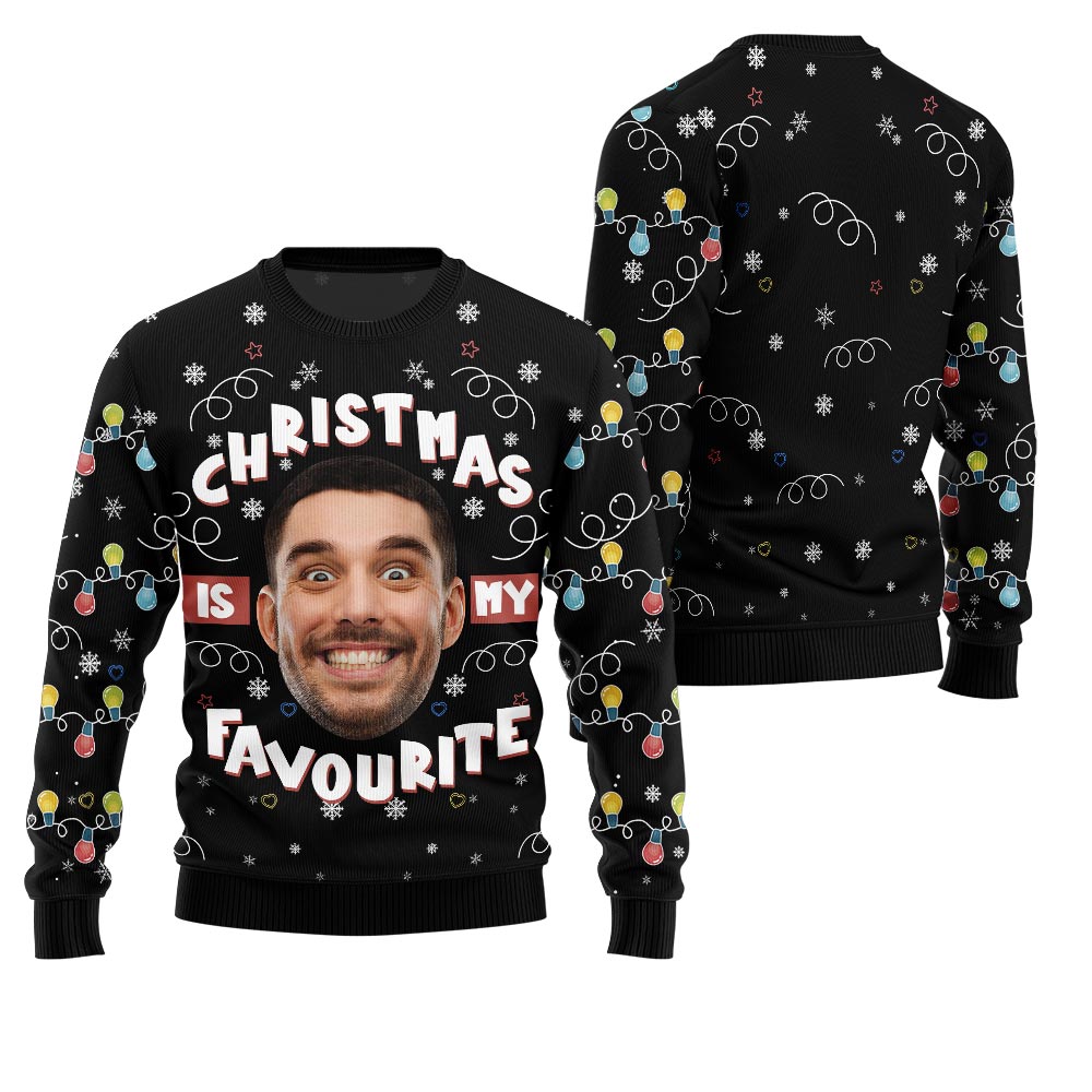 Personalized Face Favorite Ugly Christmas Sweater