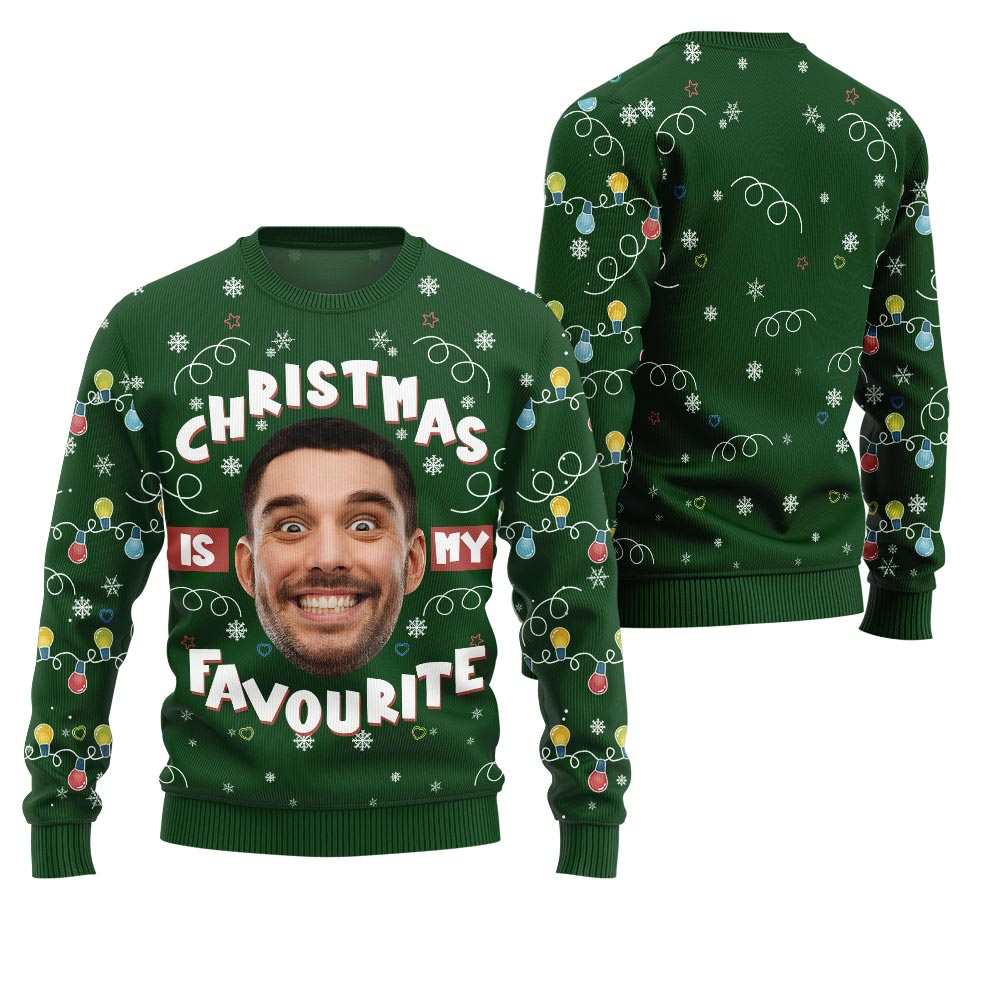 Personalized Face Favorite Ugly Christmas Sweater