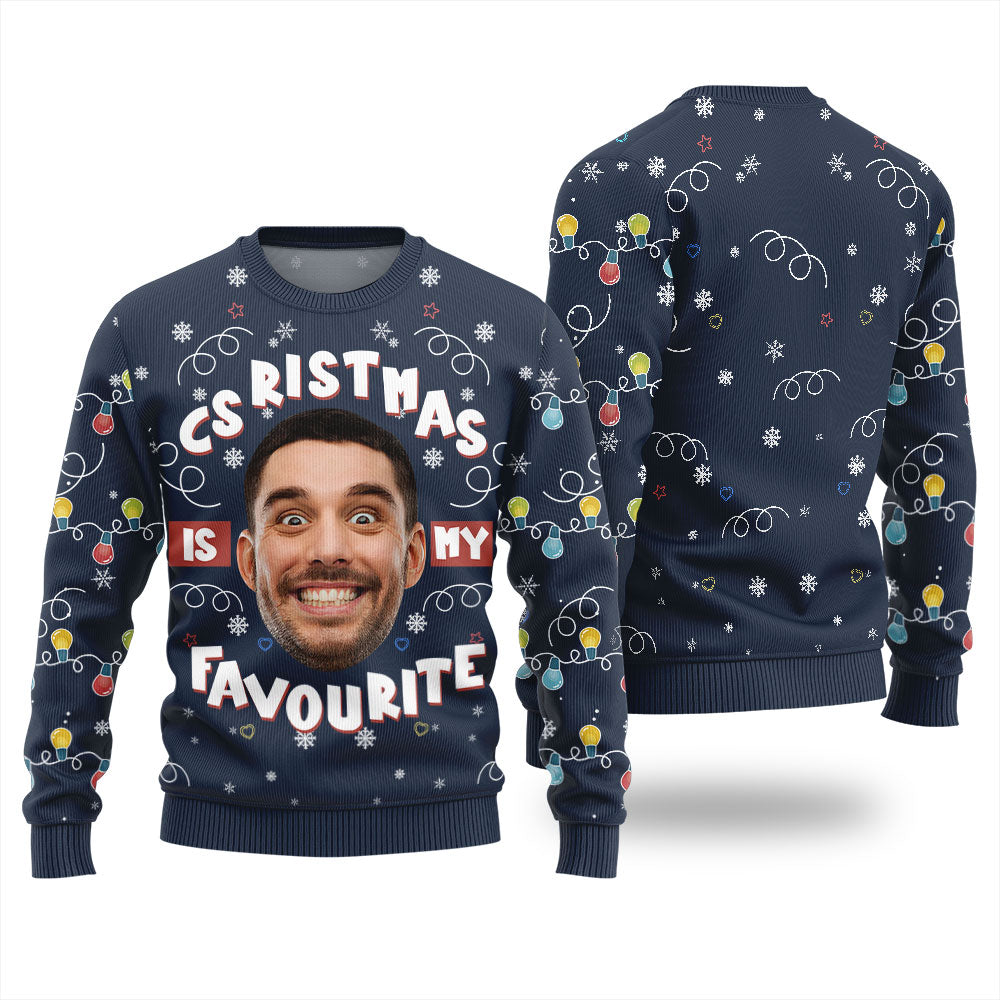 Personalized Face Favorite Ugly Christmas Sweater