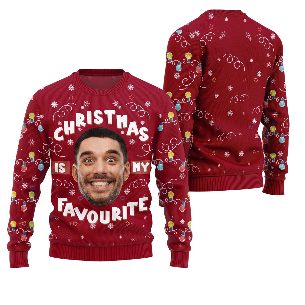 Personalized Face Favorite Ugly Christmas Sweater