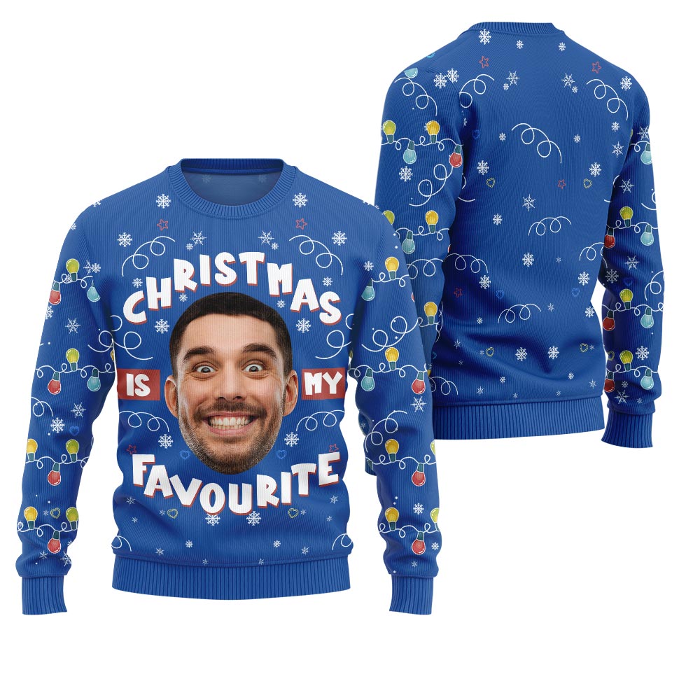Personalized Face Favorite Ugly Christmas Sweater