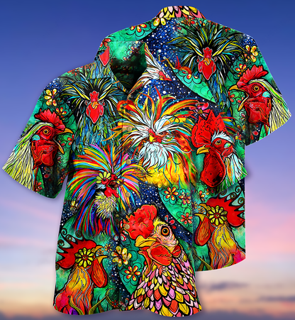 Chicken Love Color Amazing - Hawaiian Shirt 