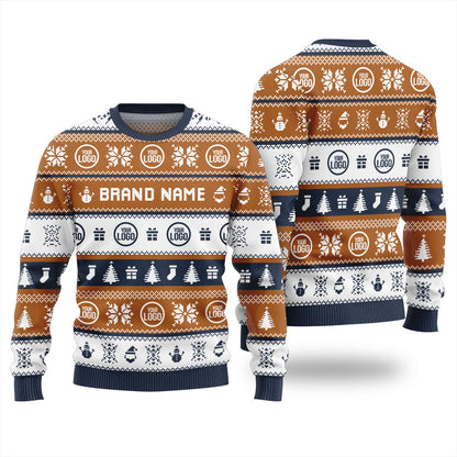 Custom Logo For Brand Christmas Sweater