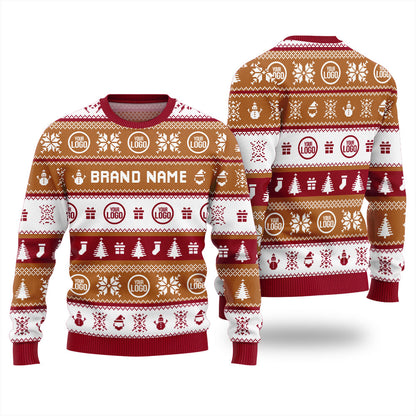 Custom Logo For Brand Christmas Sweater