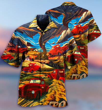 Car Love Red Mountain - Hawaiian Shirt 