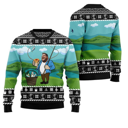 Custom Face Fisherman Christmas Sweater