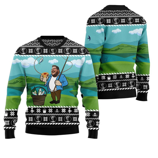Custom Face Fisherman Christmas Sweater