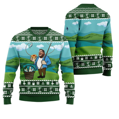 Custom Face Fisherman Christmas Sweater