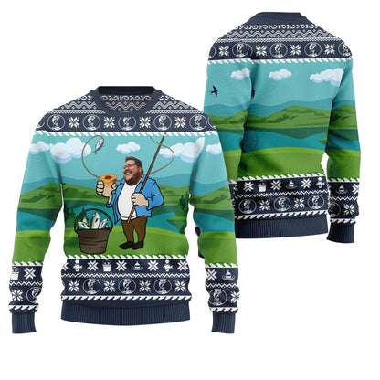 Custom Face Fisherman Christmas Sweater