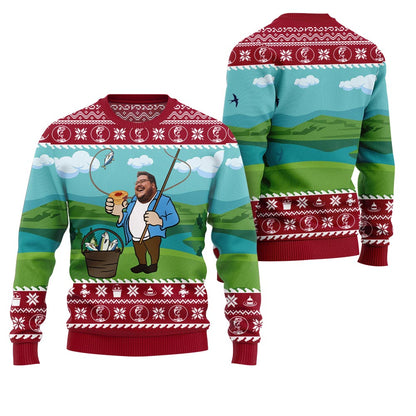 Custom Face Fisherman Christmas Sweater