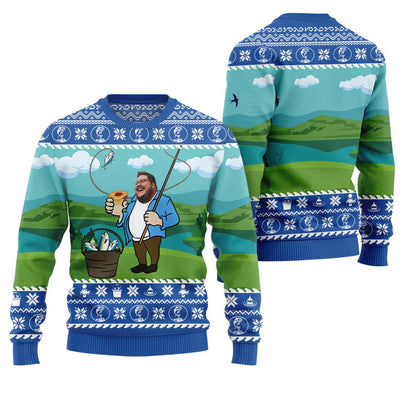 Custom Face Fisherman Christmas Sweater