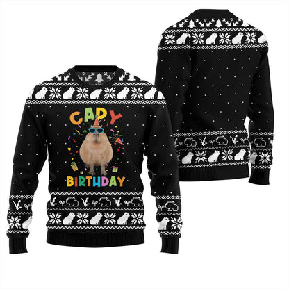 Capybirthday Ugly Christmas Sweater