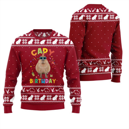 Capybirthday Ugly Christmas Sweater