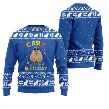 Capybirthday Ugly Christmas Sweater