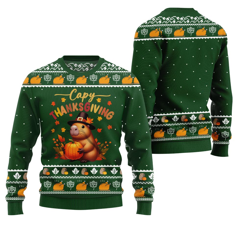 Capy Thanksgiving Ugly Sweater