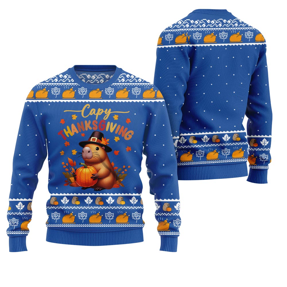 Capy Thanksgiving Ugly Sweater