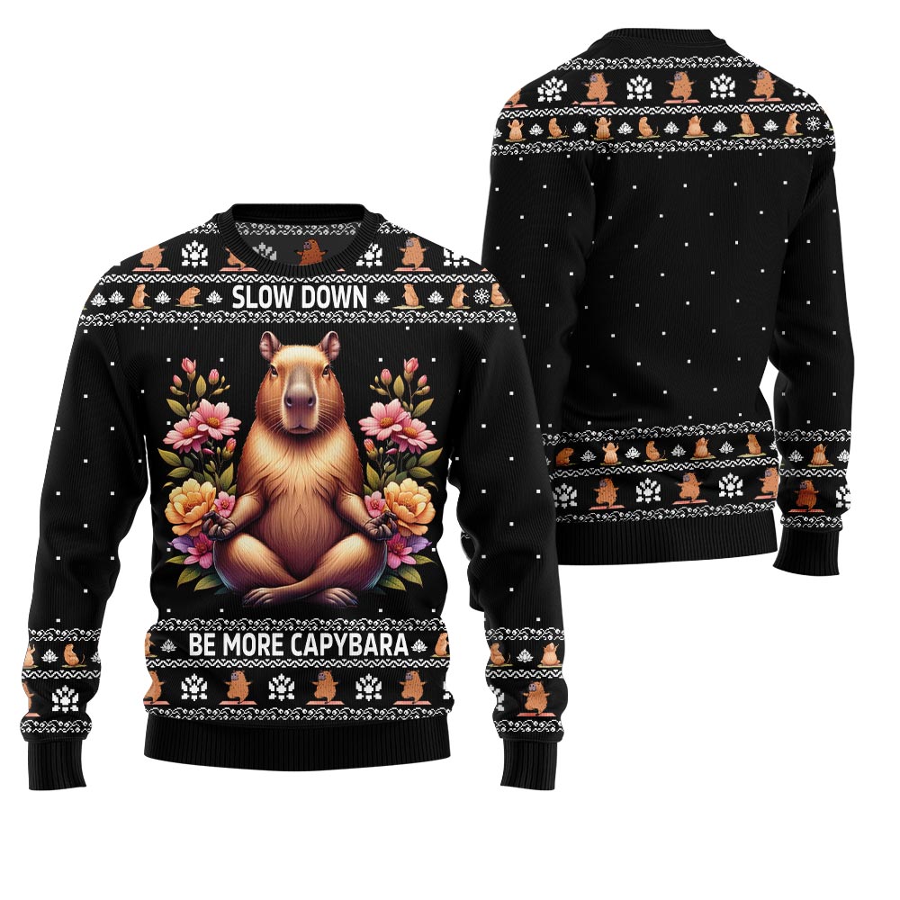 Slow Capy Funny Christmas Sweater