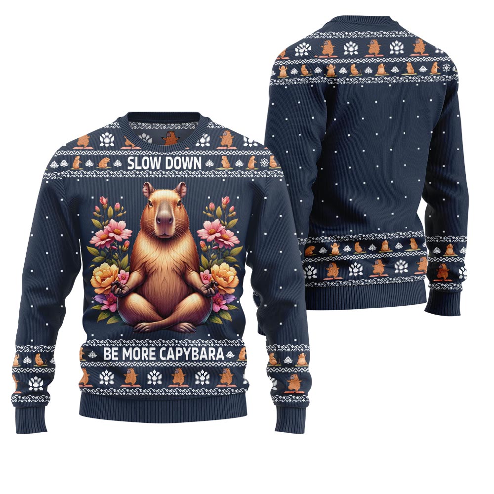 Slow Capy Funny Christmas Sweater