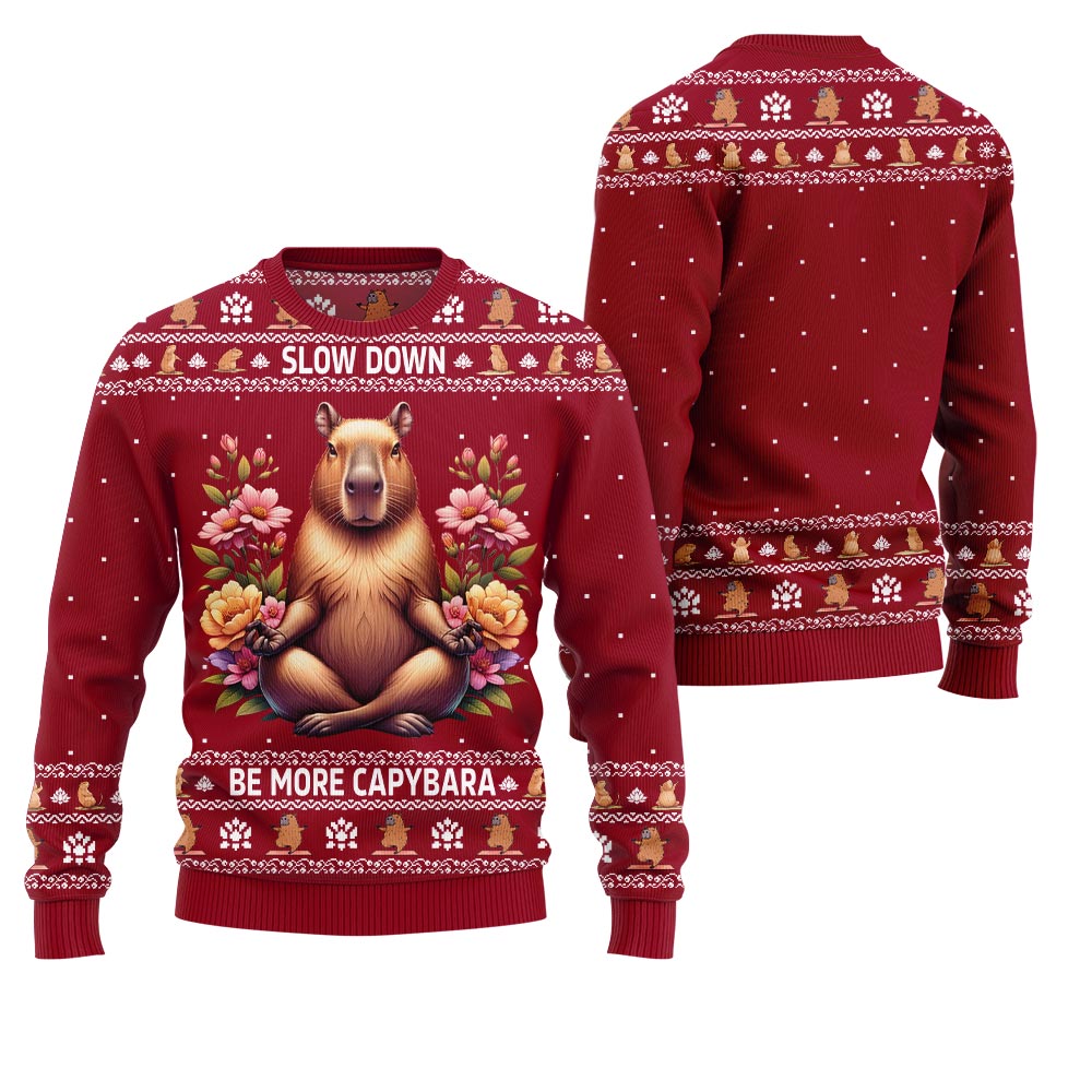 Slow Capy Funny Christmas Sweater