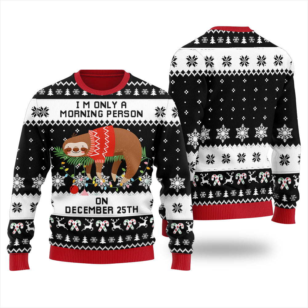 Lazy Sloth Funny Christmas Sweater