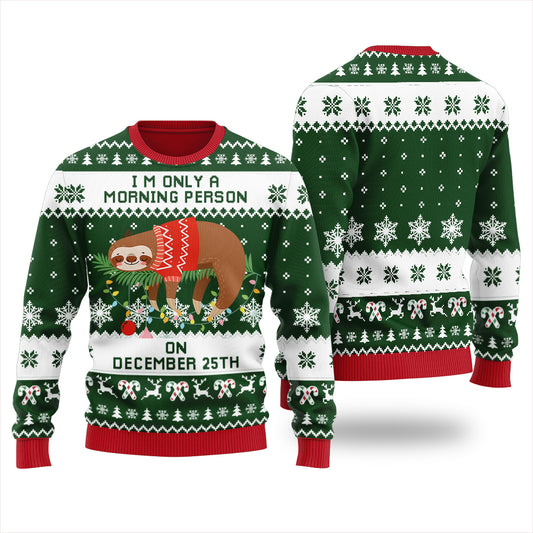 Lazy Sloth Funny Christmas Sweater