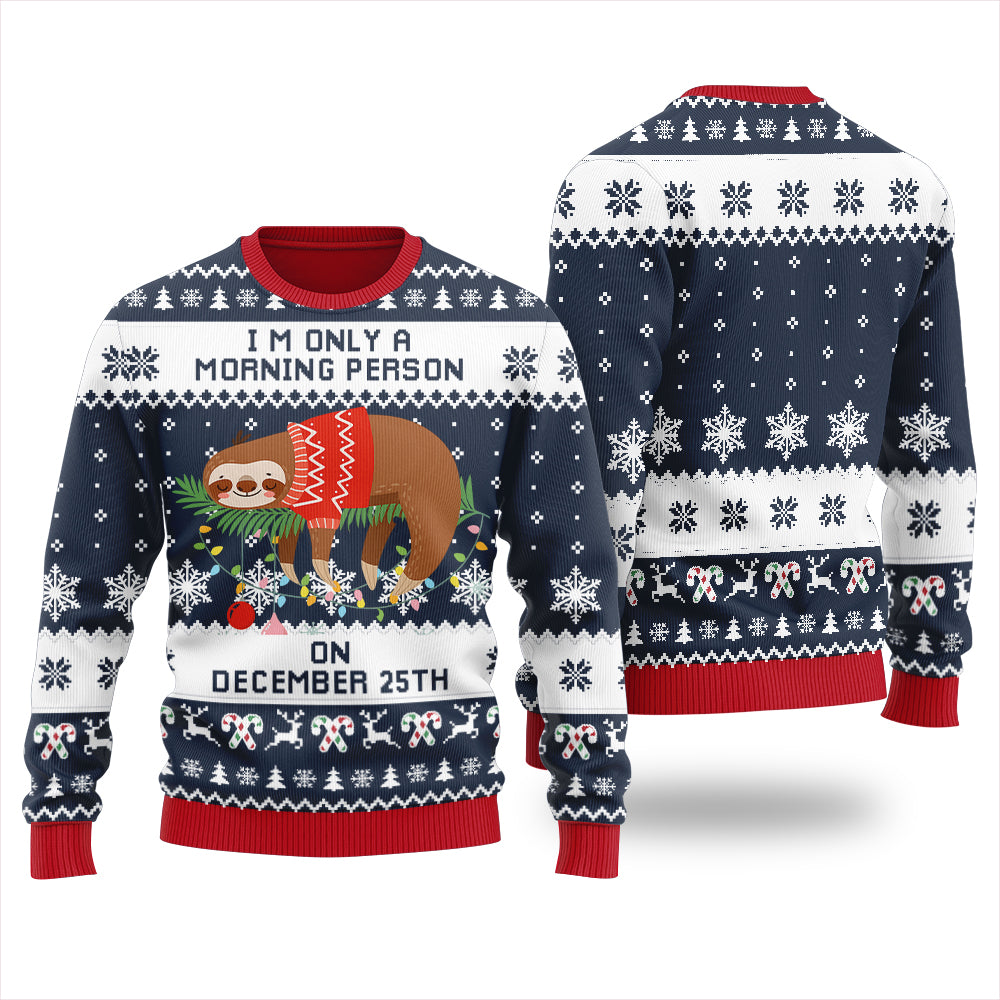 Lazy Sloth Funny Christmas Sweater