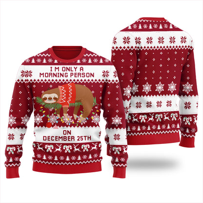 Lazy Sloth Funny Christmas Sweater