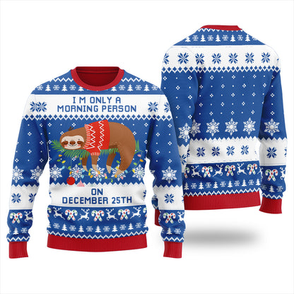 Lazy Sloth Funny Christmas Sweater
