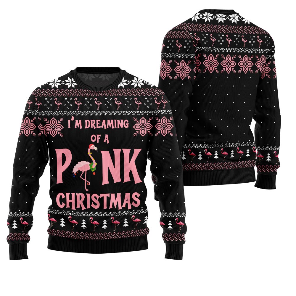Flamingo Pinky Ugly Christmas Sweater