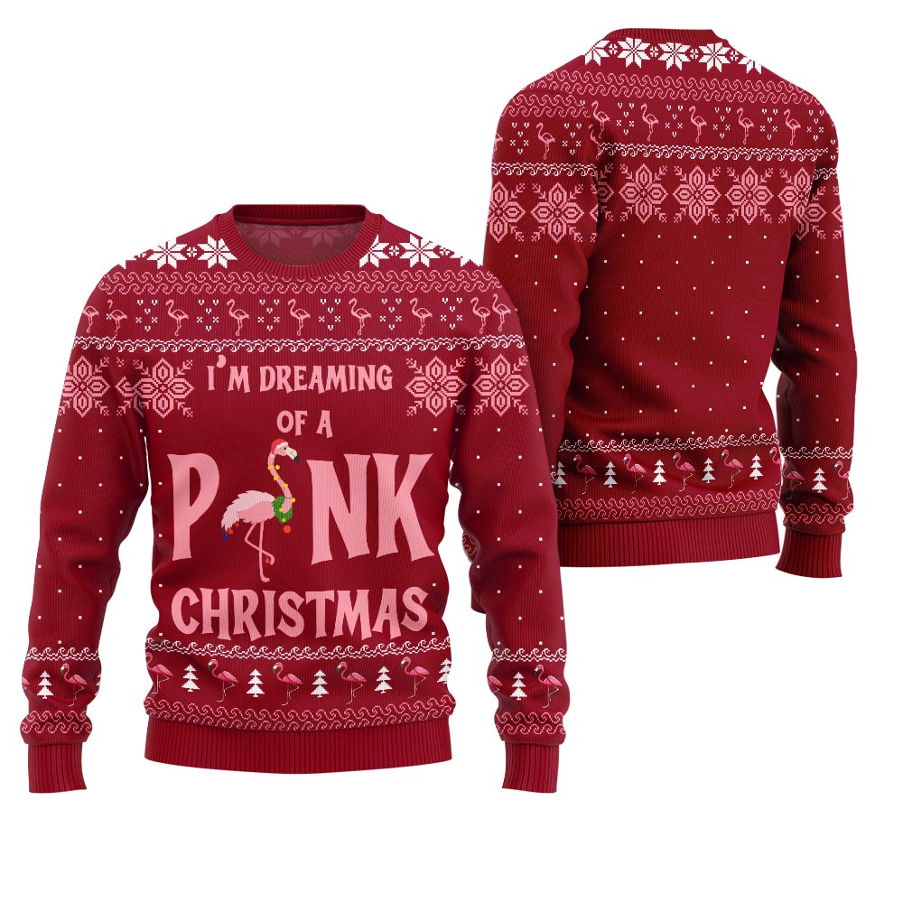 Flamingo Pinky Ugly Christmas Sweater