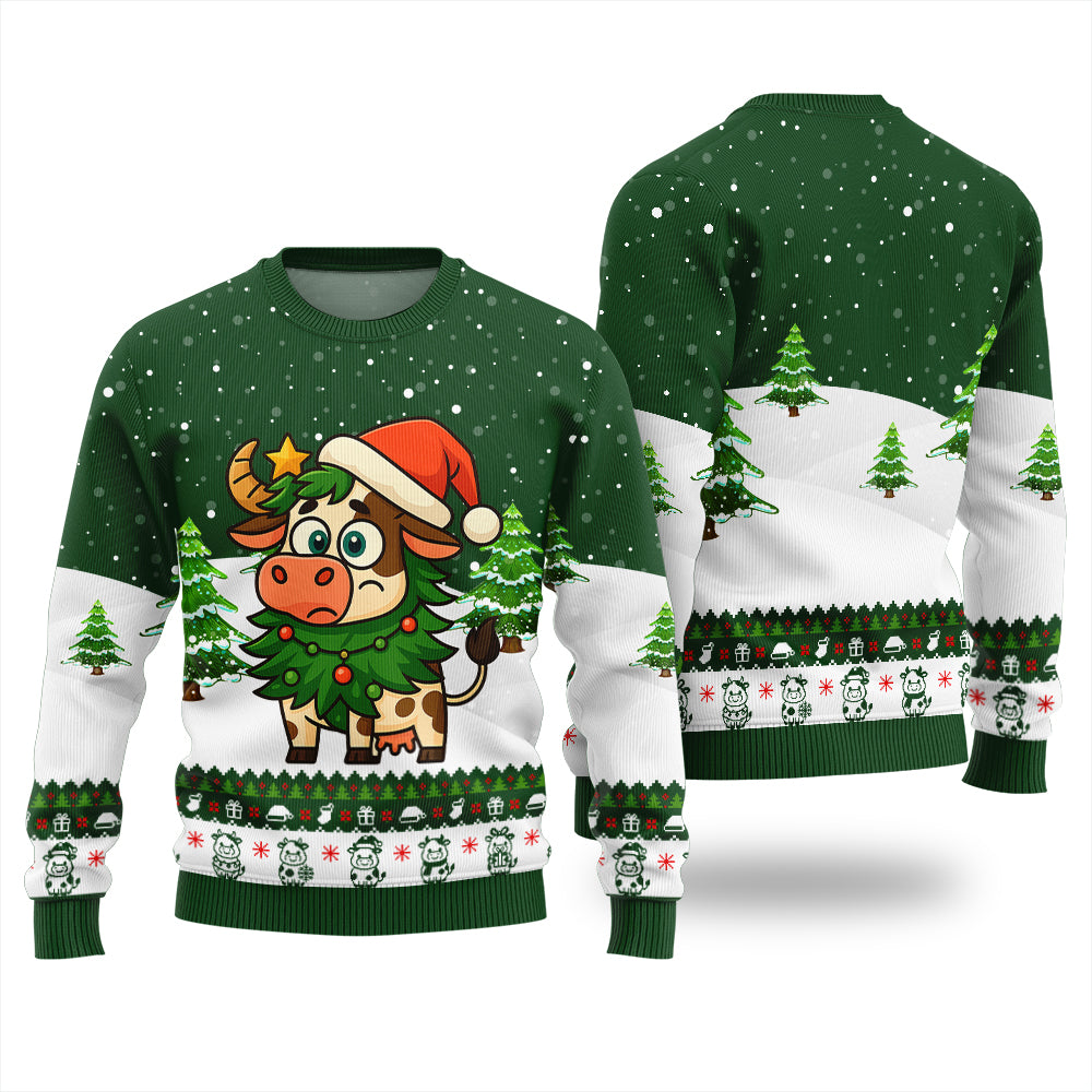 Adorable Santa Cow Funny Christmas Sweater