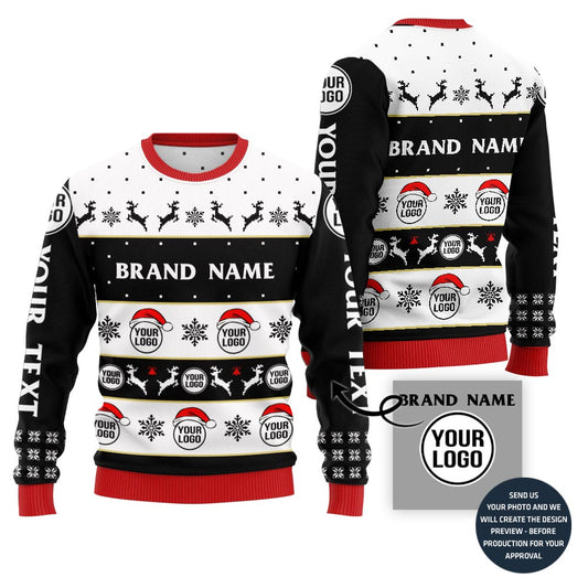 Custom Logo And Brand Name Special Ugly Christmas Sweater
