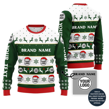 Custom Logo And Brand Name Special Ugly Christmas Sweater