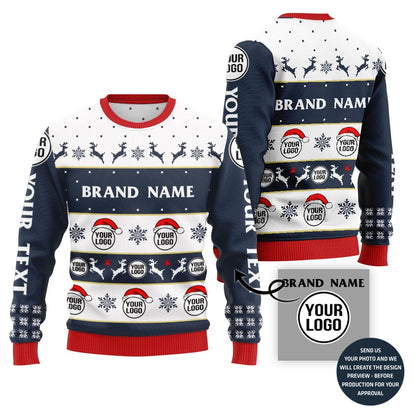 Custom Logo And Brand Name Special Ugly Christmas Sweater