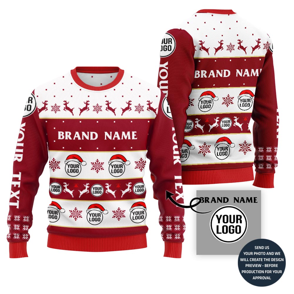 Custom Logo And Brand Name Special Ugly Christmas Sweater