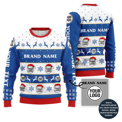 Custom Logo And Brand Name Special Ugly Christmas Sweater