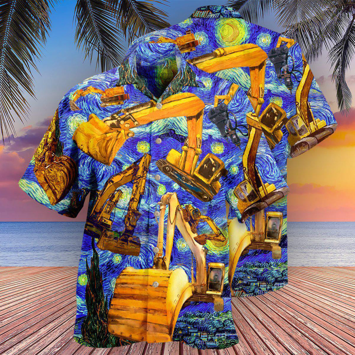 Excavator See You Later Art - Hawaiian Shirt 