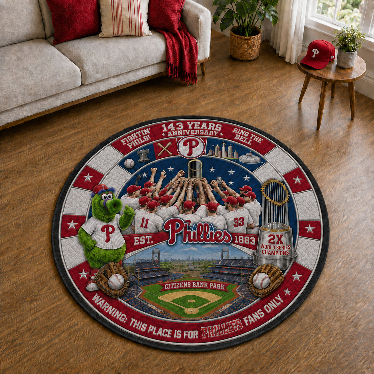 Alfombra personalizada de bienvenida premium de equipo de la MLB – Felpudo de béisbol personalizado
