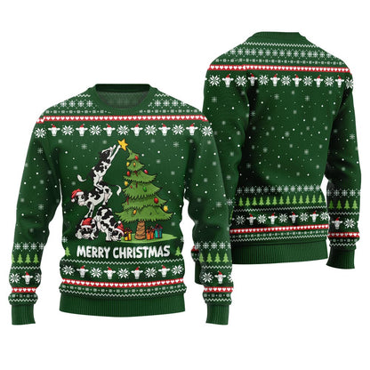 Christmas Cow Funny Ugly Sweater
