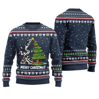 Christmas Cow Funny Ugly Sweater