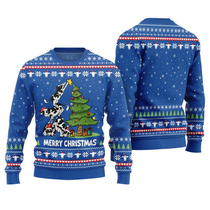 Christmas Cow Funny Ugly Sweater
