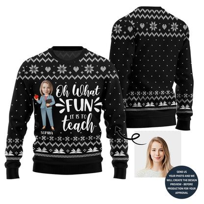 Fun Teach Ugly Christmas Sweater For Women